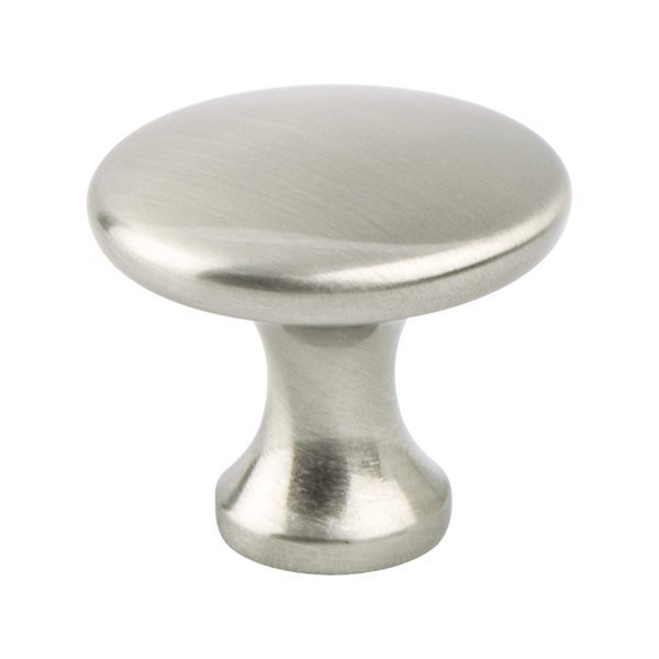 Contemporary Advantage Five Brushed Nickel Narrow Round Knob, Berenson, Mfr#: 9429-1BPN-P